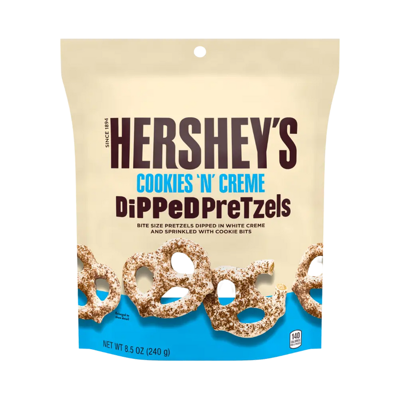 Hershey's Coated Pretzels  Cookies N Creme Dipped 240g