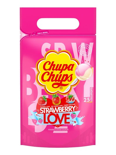 Lollipop Chupa Chups Strawberry Love 25 Pieces
