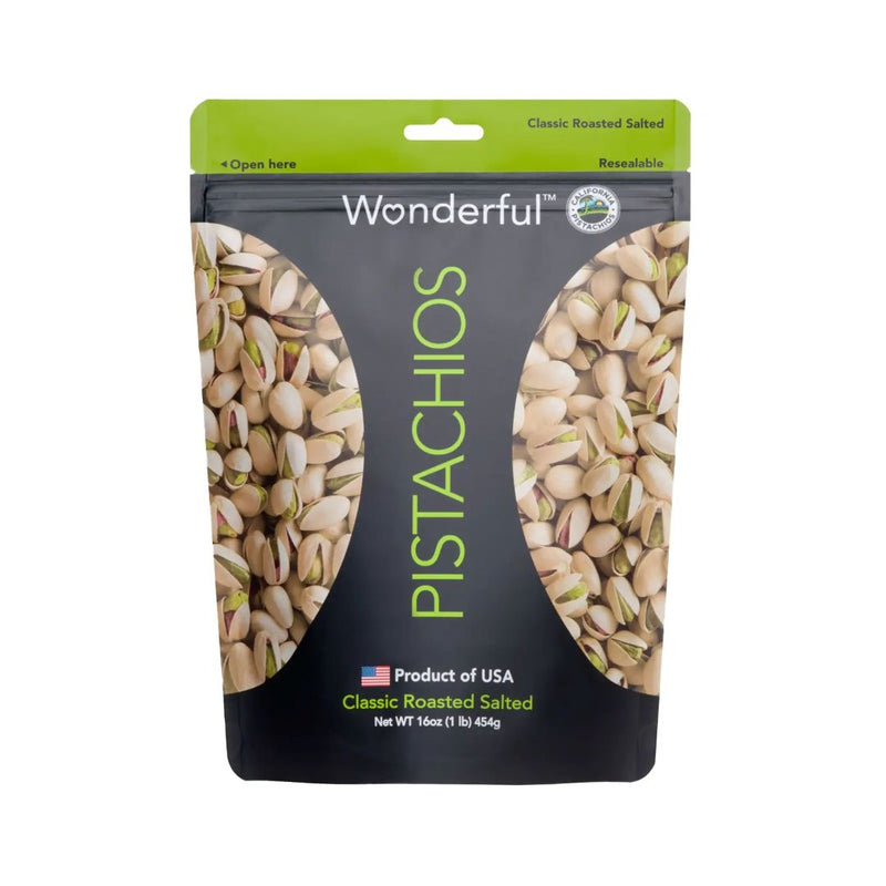 Wonderful Classic Roasted Salted Pistachios 454G