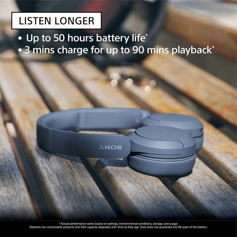 Sony Wireless Headphones with Microphone Blue WH-CH520