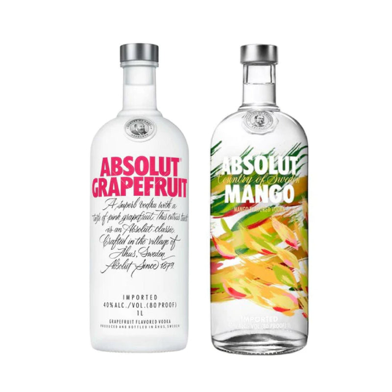 Absolut Grapefruit Vodka 1L + Absolut Mango 1L