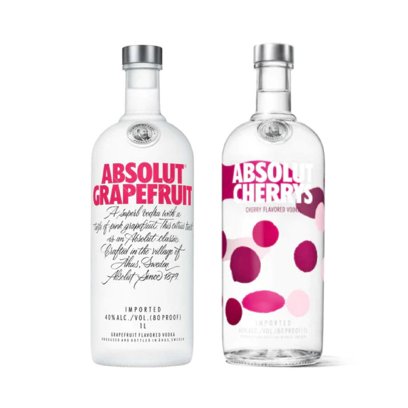 Absolut Grapefruit Vodka 1L + Absolut Vodka Cherrys 1L
