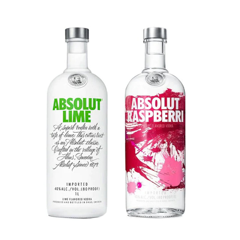 Absolut Lime 1L +  Absolut Raspberri Vodka 1L