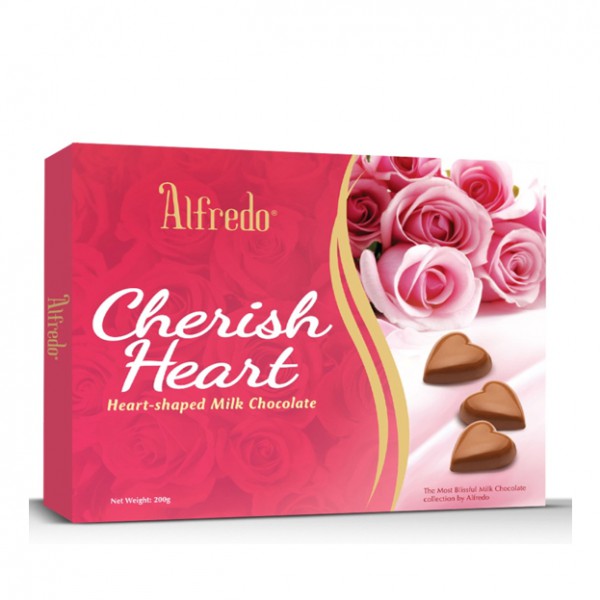 Alfredo Cherish Heartshape Milk 200g