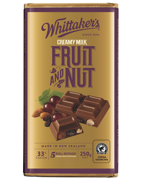 Whittakers Fruit & Nut Block 250gm