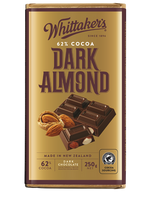 Whittakers Dark Almond Gold Block 250gm