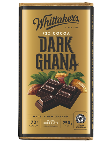 Whittakers 72% Dark Ghana Block 250gm